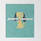 Lucky dog Throw Blanket Gallery Image 2