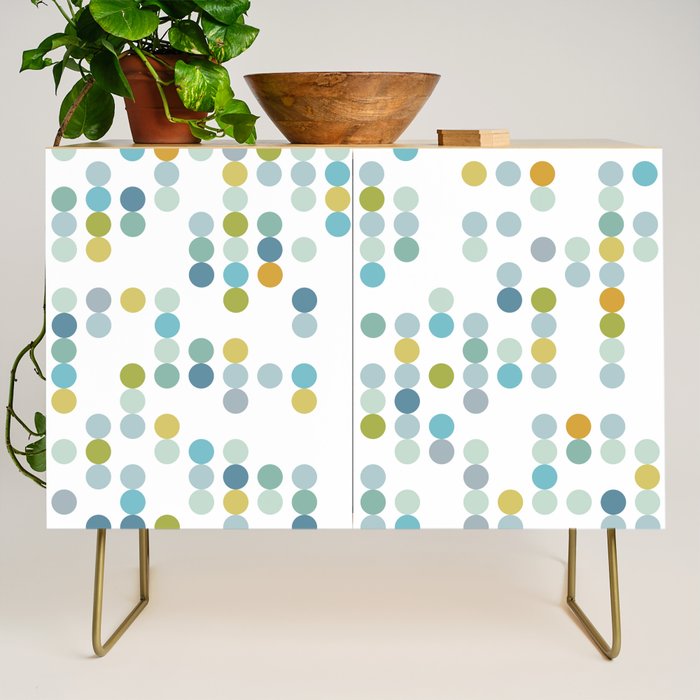 Mid Century Modern Circle Pattern Credenza Gallery Image 1
