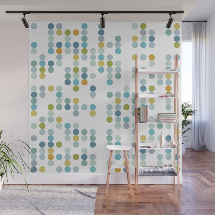 Mid Century Modern Circle Pattern Wall Mural Gallery Image 1