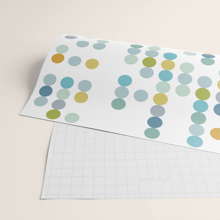 Mid Century Modern Circle Pattern Wrapping Paper Gallery Image 2