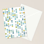 Mid Century Modern Circle Pattern Stationery Card Gallery Image 2