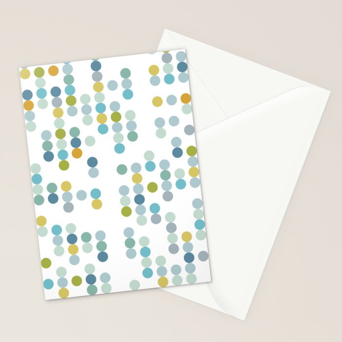 Mid Century Modern Circle Pattern Stationery Card Gallery Image 2