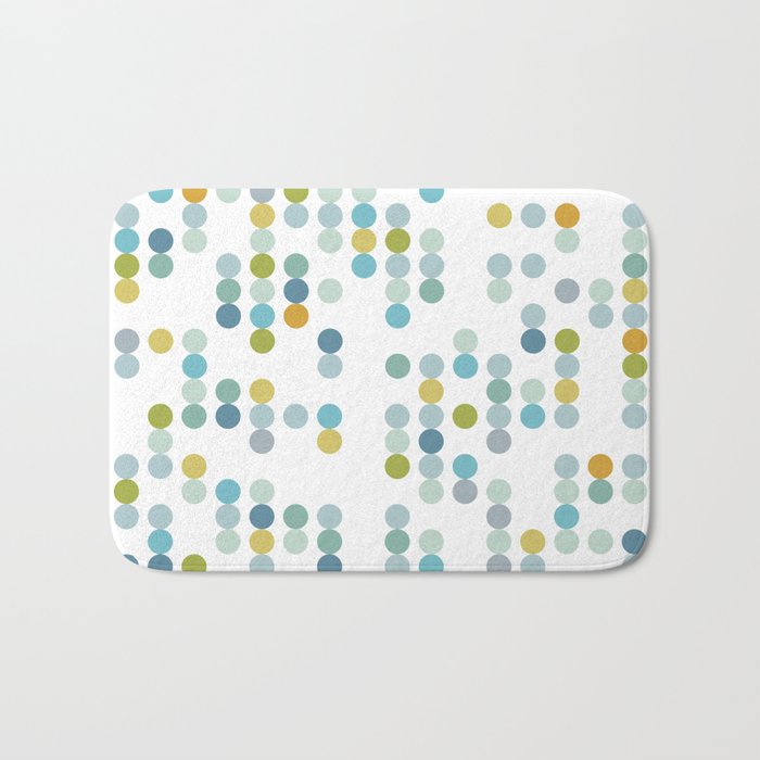 Mid Century Modern Circle Pattern Bath Mat Gallery Image 1