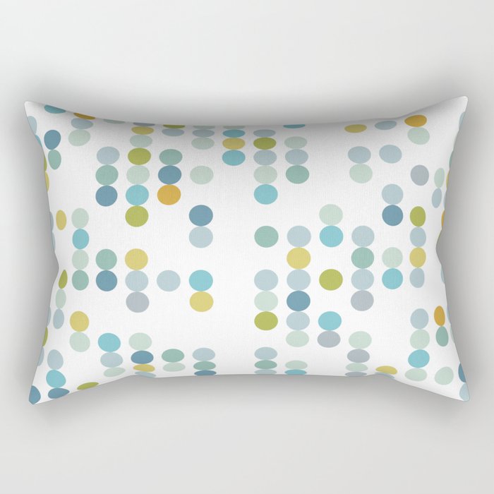Mid Century Modern Circle Pattern Rectangular Pillow Gallery Image 2