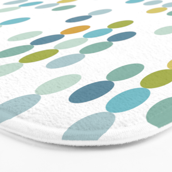 Mid Century Modern Circle Pattern Bath Mat Gallery Image 3