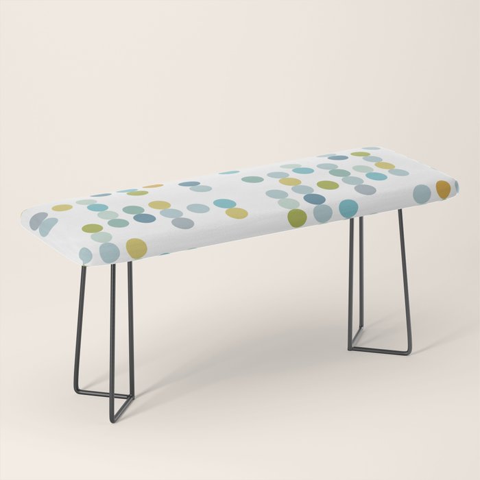 Mid Century Modern Circle Pattern Bench Gallery Image 1
