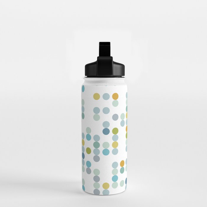 Mid Century Modern Circle Pattern Water Bottle Gallery Image 2