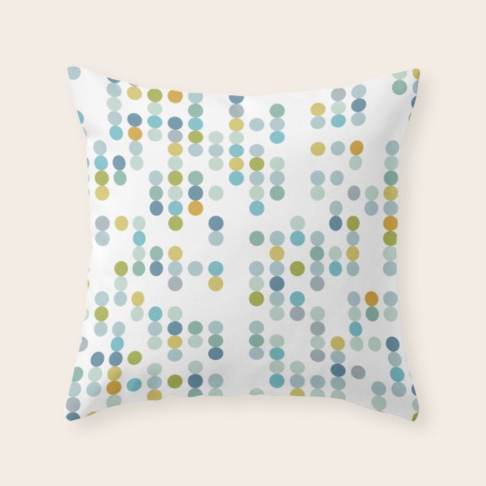 Mid Century Modern Circle Pattern Throw Pillow Gallery Image 1