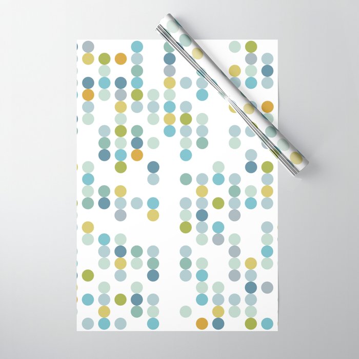 Mid Century Modern Circle Pattern Wrapping Paper Gallery Image 1