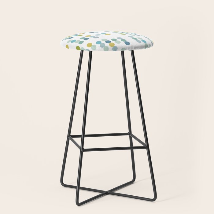Mid Century Modern Circle Pattern Stool Gallery Image 1