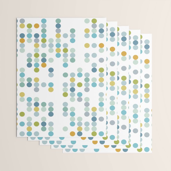 Mid Century Modern Circle Pattern Wrapping Paper Gallery Image 3
