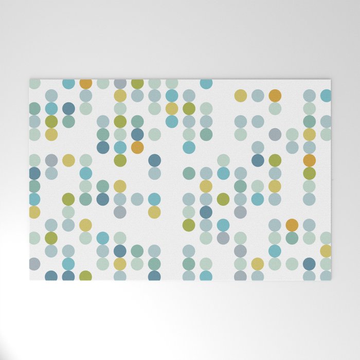 Mid Century Modern Circle Pattern Welcome Mat Gallery Image 1