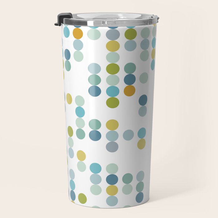 Mid Century Modern Circle Pattern Travel Mug Gallery Image 3