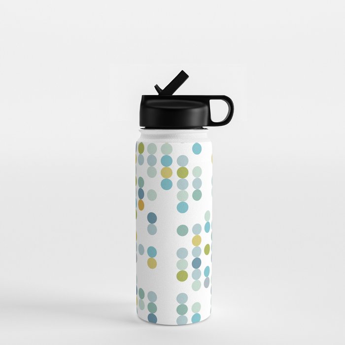 Mid Century Modern Circle Pattern Water Bottle Gallery Image 1
