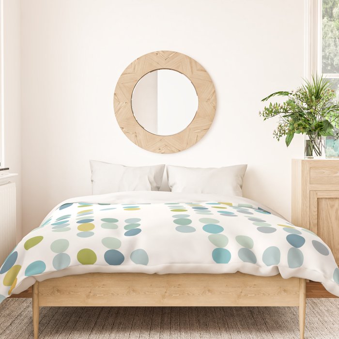 Mid Century Modern Circle Pattern Duvet Cover Gallery Image 3