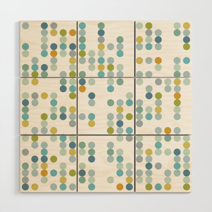 Mid Century Modern Circle Pattern Wood Wall Art Gallery Image 1