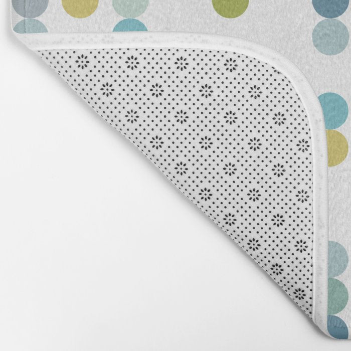 Mid Century Modern Circle Pattern Bath Mat Gallery Image 2