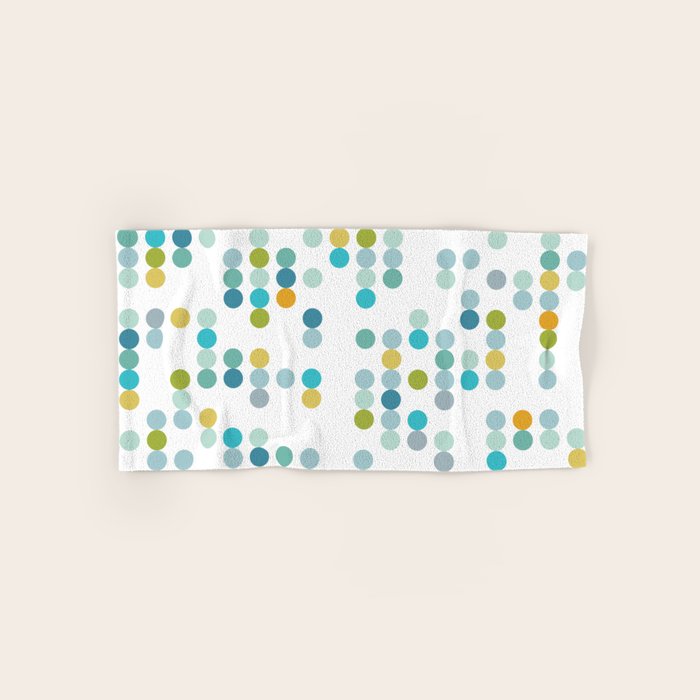 Mid Century Modern Circle Pattern Bath Towel Gallery Image 1