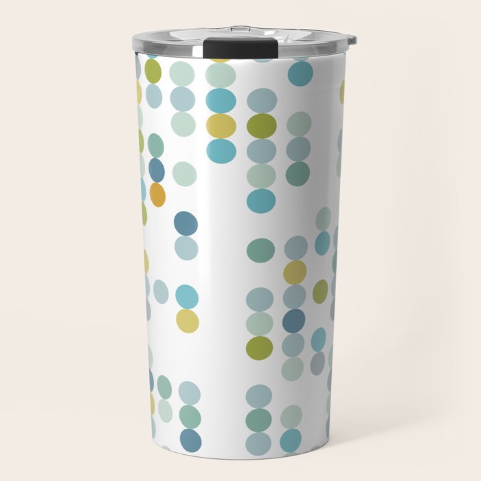 Mid Century Modern Circle Pattern Travel Mug Gallery Image 1