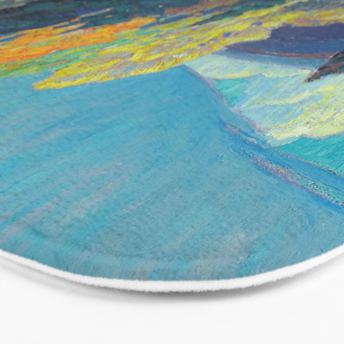 Canadian Landscape Franklin Carmichael Art Nouveau Post-Impressionism Autumn Hillside Bath Mat Gallery Image 3