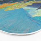 Canadian Landscape Franklin Carmichael Art Nouveau Post-Impressionism Autumn Hillside Bath Mat Gallery Image 3