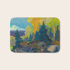 Canadian Landscape Franklin Carmichael Art Nouveau Post-Impressionism Autumn Hillside Bath Mat Gallery Image 1
