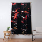 Botanical red japanese maple leaves art print - botanical nature and travel photography Window Curtain Gallery Image 5