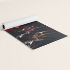 Botanical red japanese maple leaves art print - botanical nature and travel photography Yoga Mat Gallery Image 2