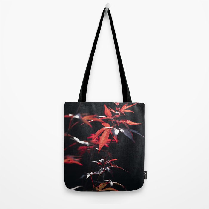 Botanical red japanese maple leaves art print - botanical nature and travel photography Tote Bag Gallery Image 2