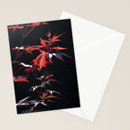 Botanical red japanese maple leaves art print - botanical nature and travel photography Stationery Card Gallery Image 2