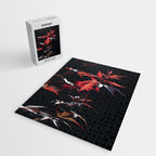 Botanical red japanese maple leaves art print - botanical nature and travel photography Jigsaw Puzzle Gallery Image 2