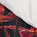 Botanical red japanese maple leaves art print - botanical nature and travel photography Comforter Gallery Image 4