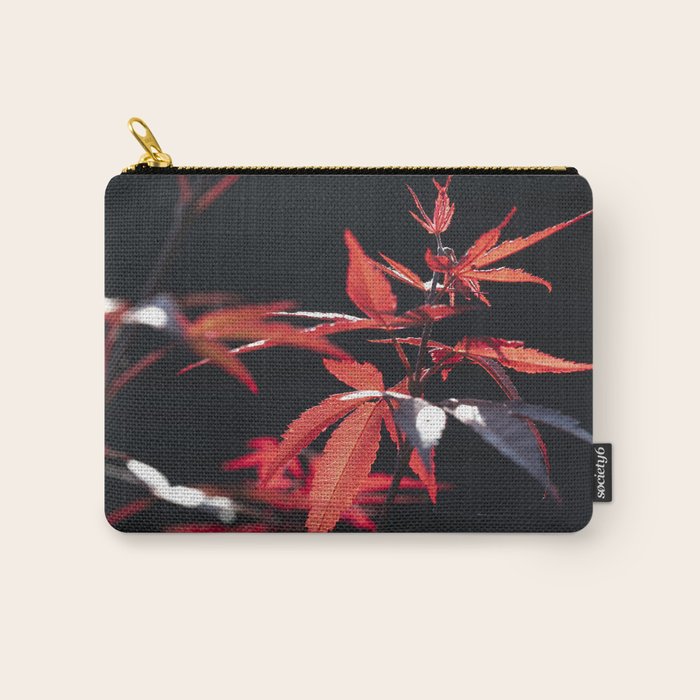 Botanical red japanese maple leaves art print - botanical nature and travel photography Carry All Pouch Gallery Image 1