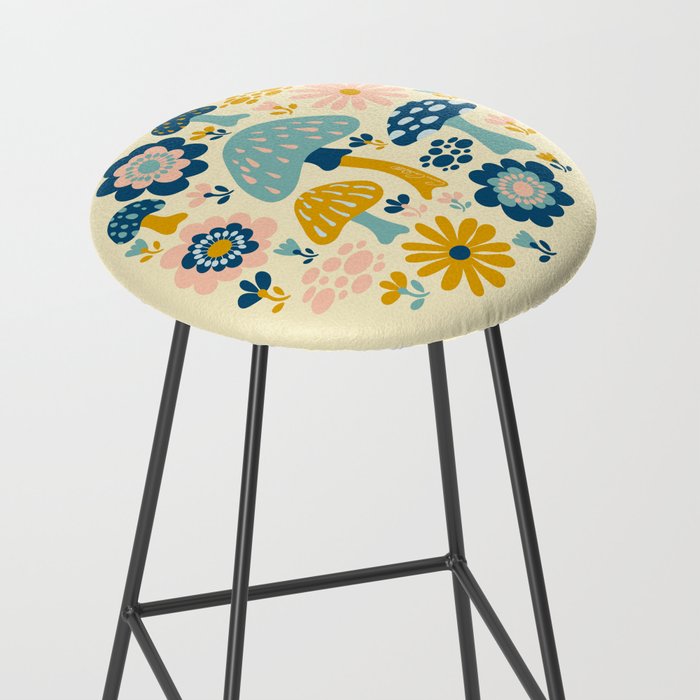 Magical Woodland Floral With Mushrooms Stool Gallery Image 2