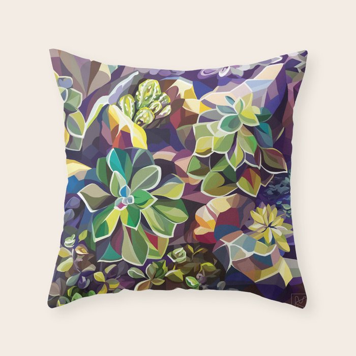 SUCCULENTS Throw Pillow Gallery Image 6