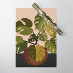 Monstera Plant In A Pot 1 Wrapping Paper Gallery Image 1