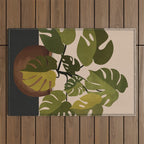 Monstera Plant In A Pot 1 Outdoor Rug Gallery Image 1