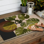 Monstera Plant In A Pot 1 Outdoor Rug Gallery Image 2