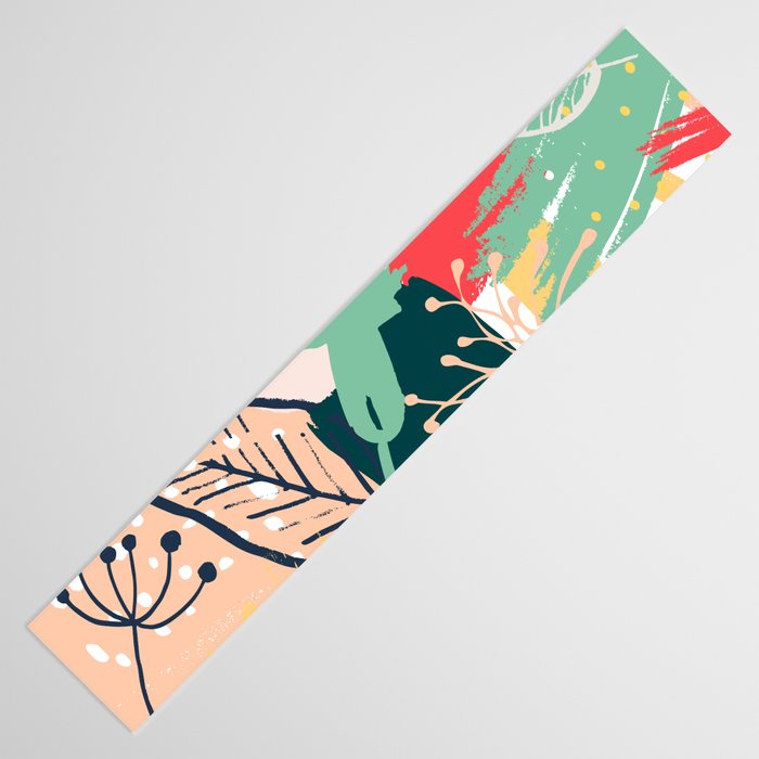 Summer Floral Prints, Abstract, Red and Green, Colourful Prints. Table Runner Gallery Image 3