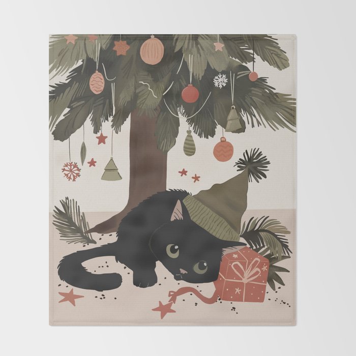 Purrfect Surprise Throw Blanket Gallery Image 2