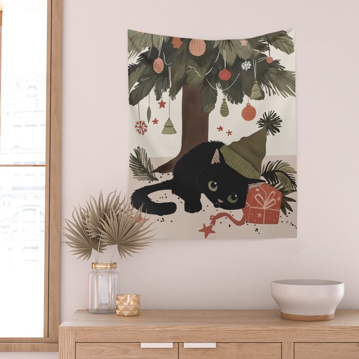 Purrfect Surprise Wall Tapestry Gallery Image 2