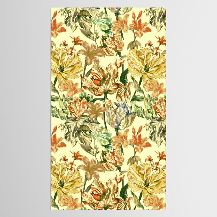 Watercolor Golden Bloom Tablecloth Gallery Image 2