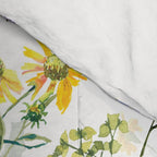 Scandinavian Midsummer Blue And Yellow Wildflowers Meadow  Comforter Gallery Image 4