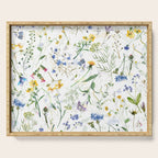 Scandinavian Midsummer Blue And Yellow Wildflowers Meadow  Serving Tray Gallery Image 1
