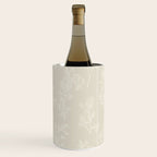 Botanical Cottage Floral Pattern in Light Mushroom Beige and Cream Wine Chiller Gallery Image 3