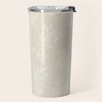 Botanical Cottage Floral Pattern in Light Mushroom Beige and Cream Travel Mug Gallery Image 2