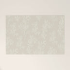 Botanical Cottage Floral Pattern in Light Mushroom Beige and Cream Welcome Mat Gallery Image 1