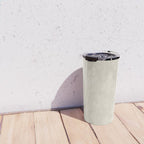 Botanical Cottage Floral Pattern in Light Mushroom Beige and Cream Travel Mug Gallery Image 4
