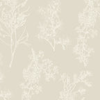 Botanical Cottage Floral Pattern in Light Mushroom Beige and Cream Coffee Mug Gallery Image 2