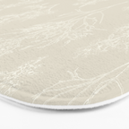 Botanical Cottage Floral Pattern in Light Mushroom Beige and Cream Bath Mat Gallery Image 3